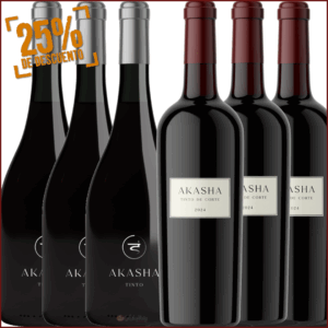 Mix de 6 botellas Akasha, el vino de Pedro Aznar