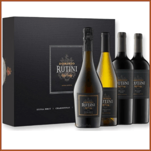 Estuche Dominio Rutini Surtido 4 botellas, 2 Tintos, Blanco y Espumante