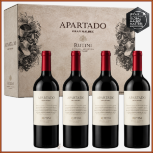 Caja de 4 botellas de Rutini Apartado Gran Malbec